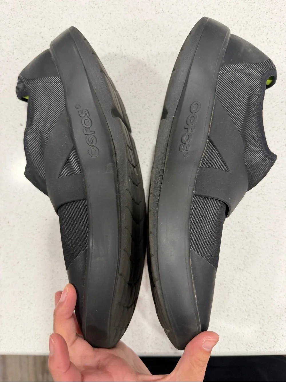 OOFOS Men’s Black Recovery Slip-On Casual Shoes US 12 EU 45 7012022-16